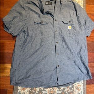 Carhartt Short-Sleeve Button Front Shirt in Light Blue